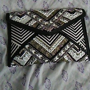 Rebecca minkoff embellished clutch handbag